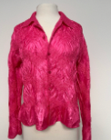 Vintage Pink Textured Long Sleeve Top