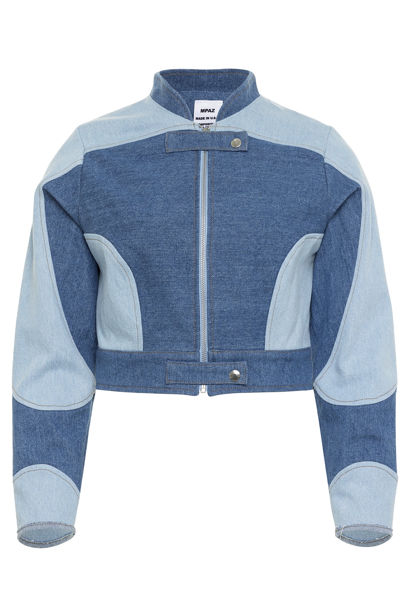 DENIM MOTO JACKET DOUBLE BLUE