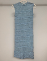 Vintage Baby Blue Crochet Dress