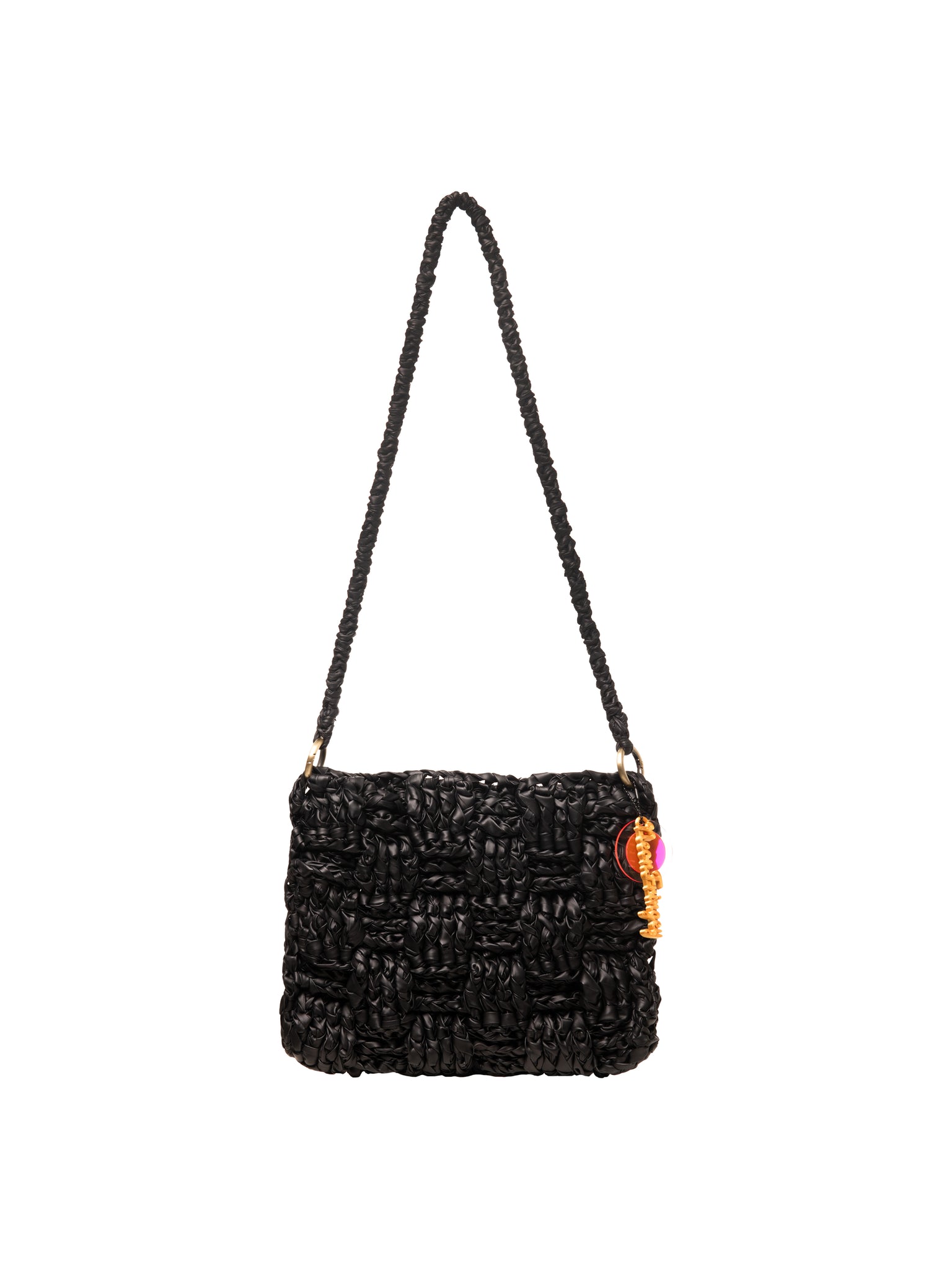 Black Basketweave Bag LG