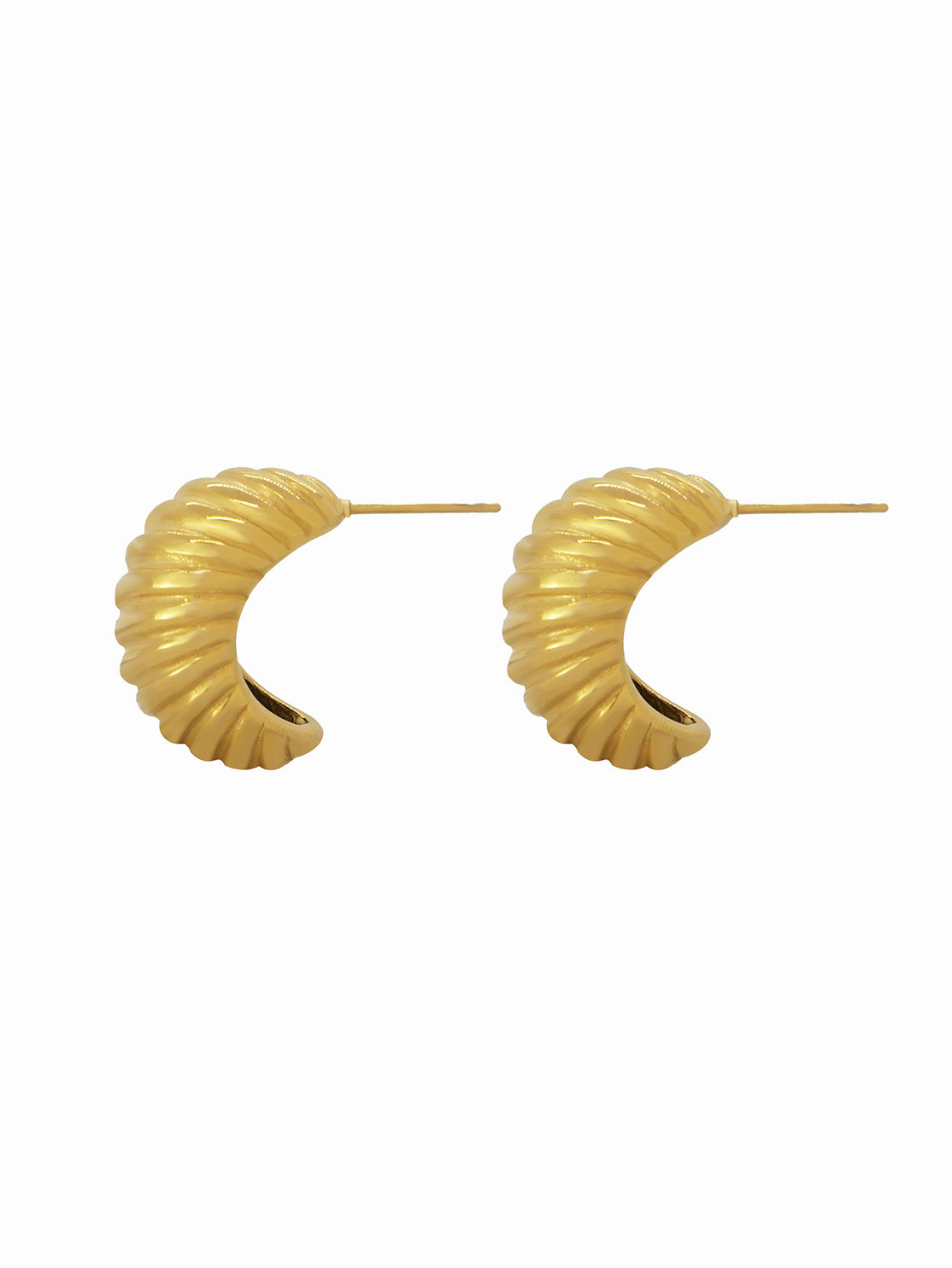 Chunky Croissant Gold Hoops