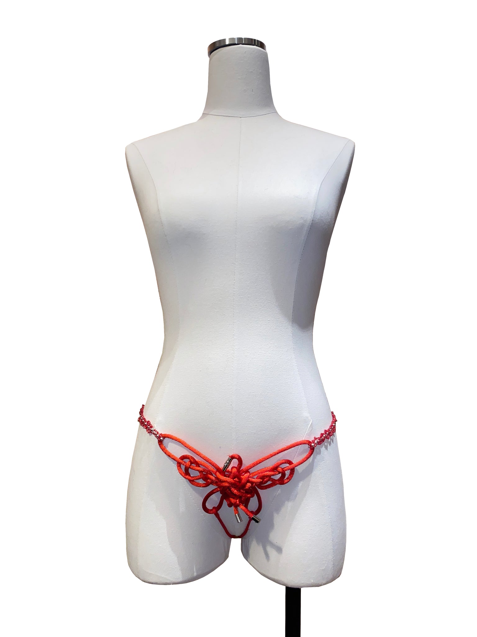Red Butterfly Knot Thong