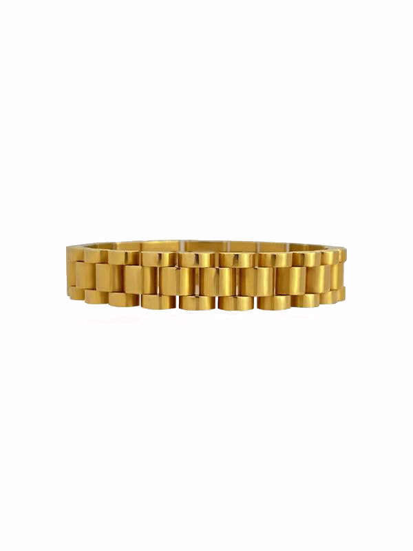 Manhattan Watchband Gold Bracelet