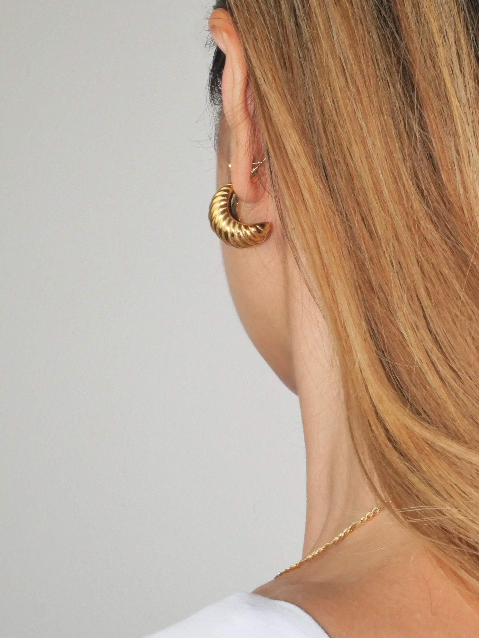 Chunky Croissant Gold Hoops